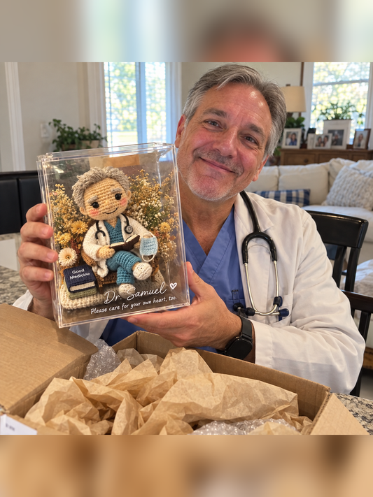 Custom Crochet Doctor Doll from Photo | Doctor Gift